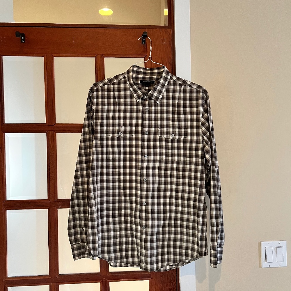 John Varvatos Star USA Plaid Sport Shirt